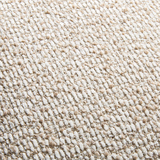 Strada Off-White Slub Weave Italian Wool Throw Pillow Cover 23"x23"