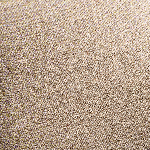 Strada Off-White with Light Brown Tweed Italian Wool Throw Pillow with Down Alternative Insert 20"x20"