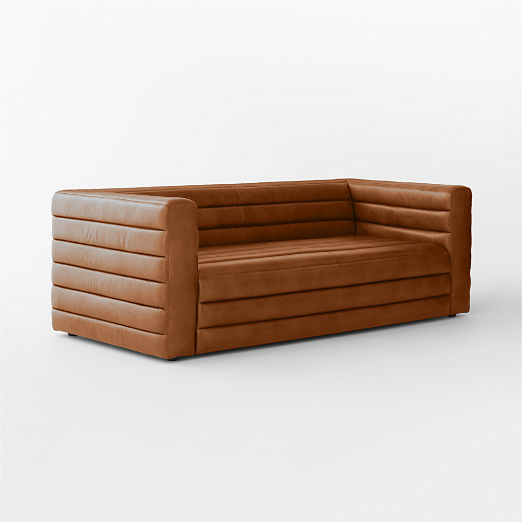 Strato 80" Bello Saddle  Leather Sofa