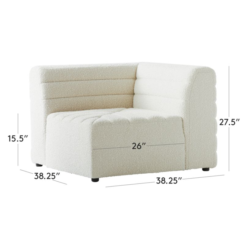 Strato Boucle Corner Chair Reviews CB2