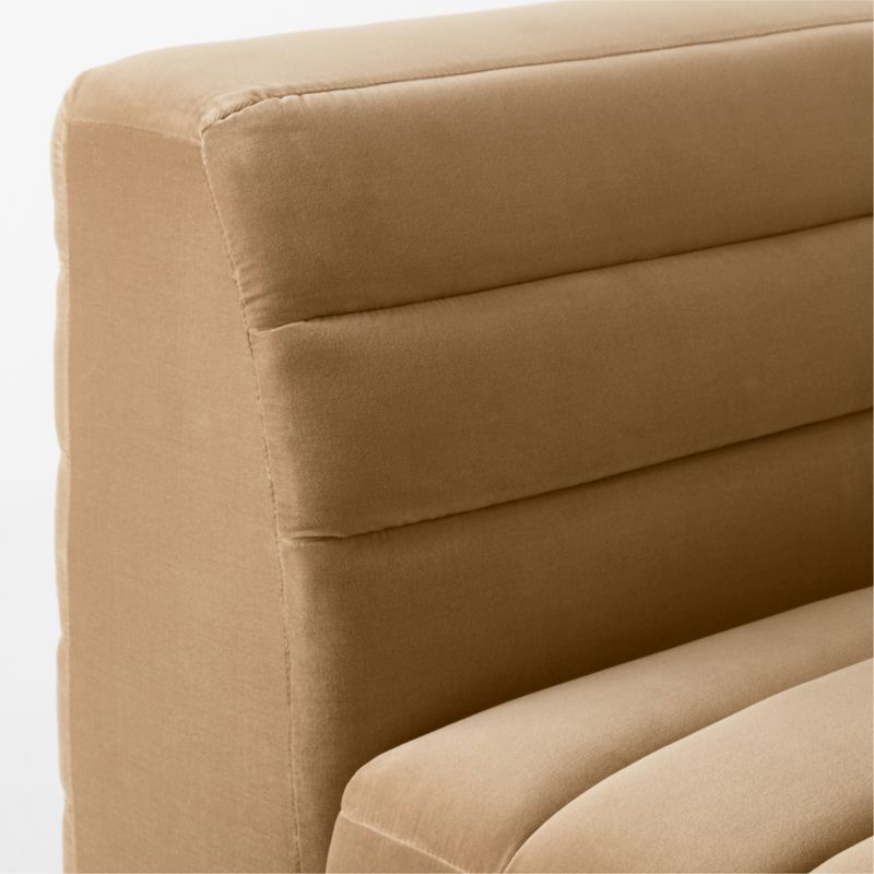 Strato Camel Velvet Armless Chair - image 7 of 8