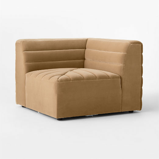 Strato Camel Velvet Corner Chair