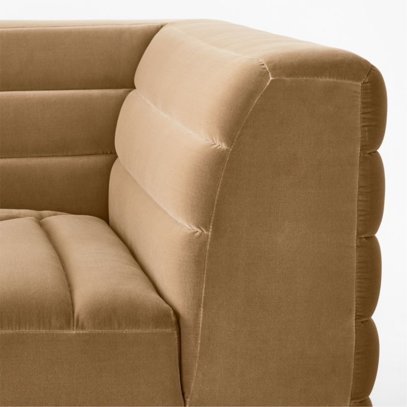 Strato Camel Velvet Corner Chair - image 7 of 8