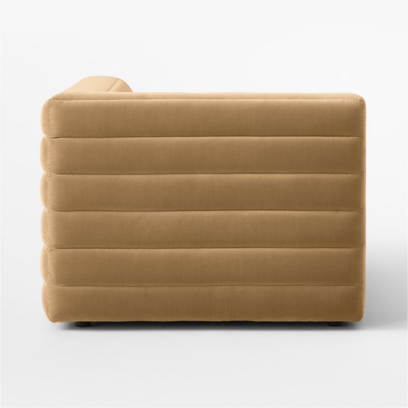 Strato Camel Velvet Left Arm Sofa - image 5 of 7