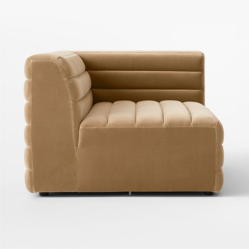 Strato Camel Velvet Right Arm Sofa - image 5 of 7