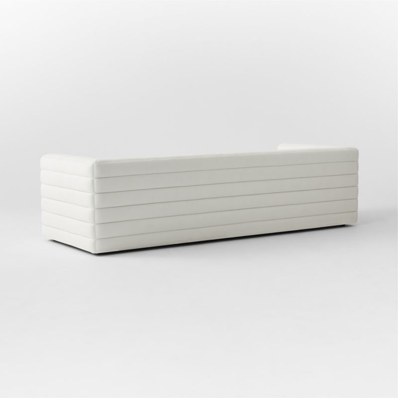 Strato 103" Channeled Ivory Performance Fabric Sofa - image 8 of 9