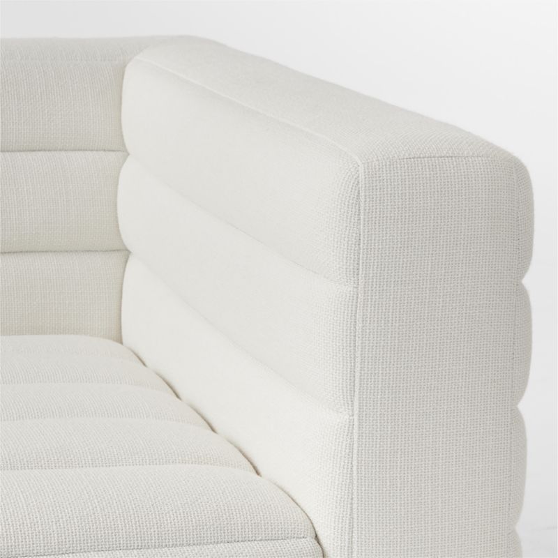 Strato 103" Channeled Ivory Performance Fabric Sofa - image 9 of 9