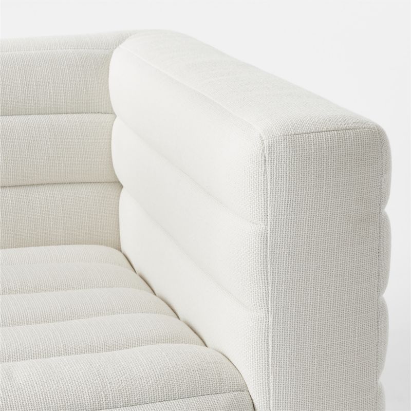 Strato 80" Channeled Ivory Performance Fabric Sofa - image 10 of 11