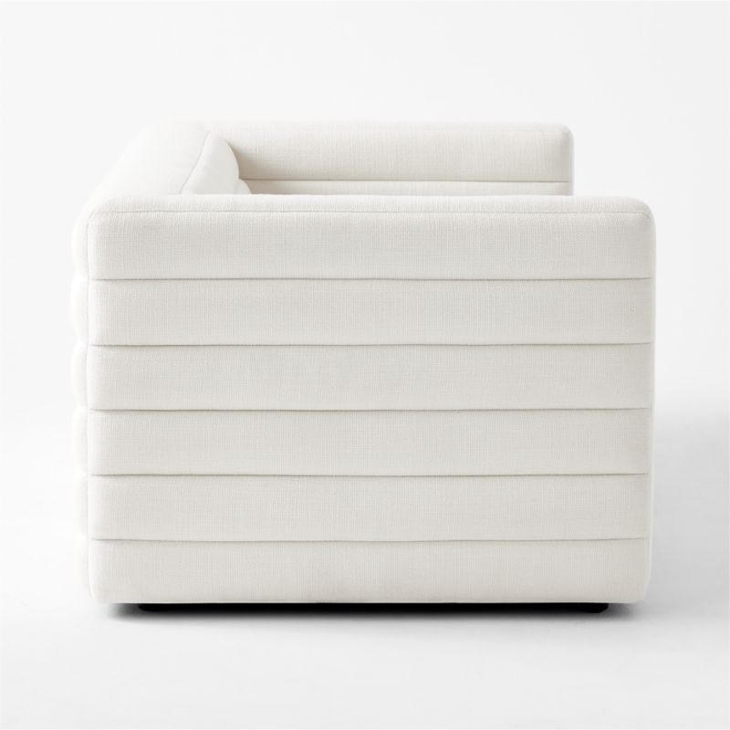 Strato 80" Channeled Ivory Performance Fabric Sofa - image 8 of 11