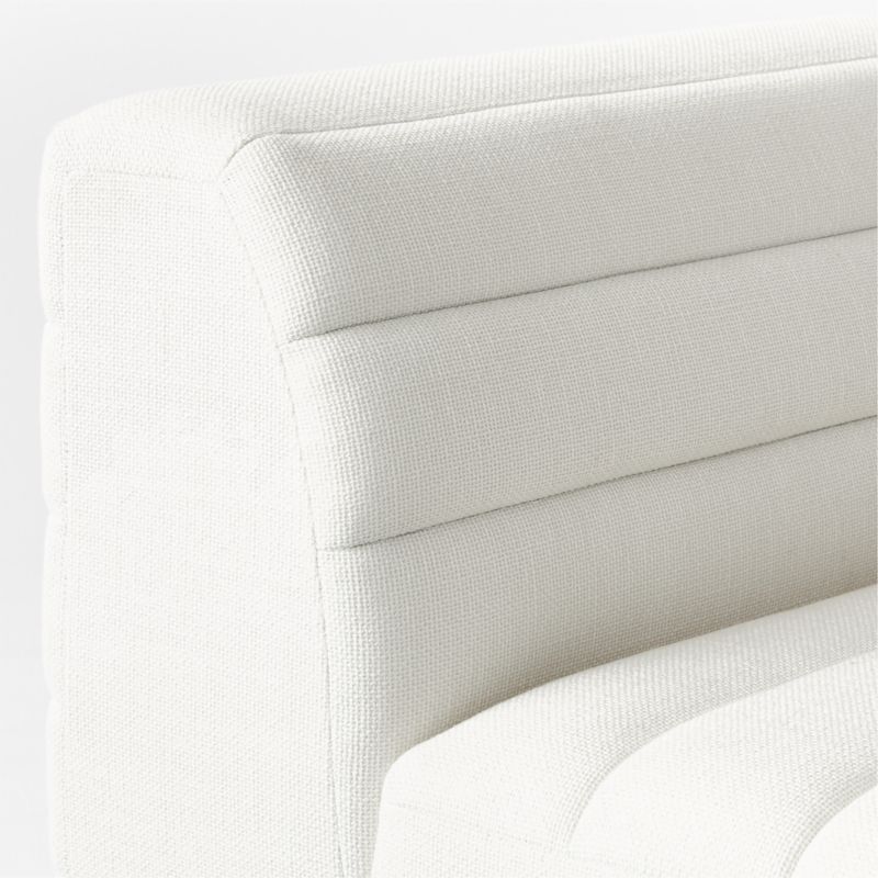 Strato Channeled Ivory Performance Fabric Armless Chair - image 6 of 7