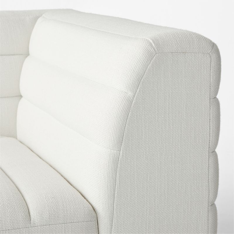 Strato Channeled Ivory Performance Fabric Corner Chair - image 6 of 7