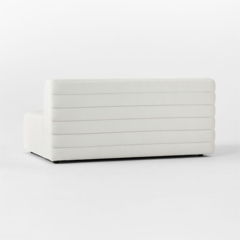 Strato Channeled Ivory Performance Fabric Left-Arm Sofa - image 5 of 7