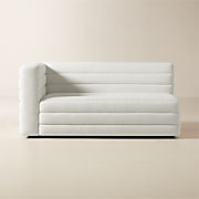 Strato Channeled Brown Leather Armless Chair