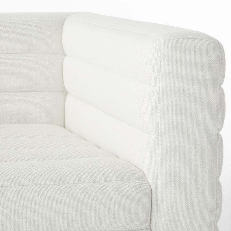 Strato Channeled Ivory Performance Fabric Right-Arm Sofa - image 6 of 7