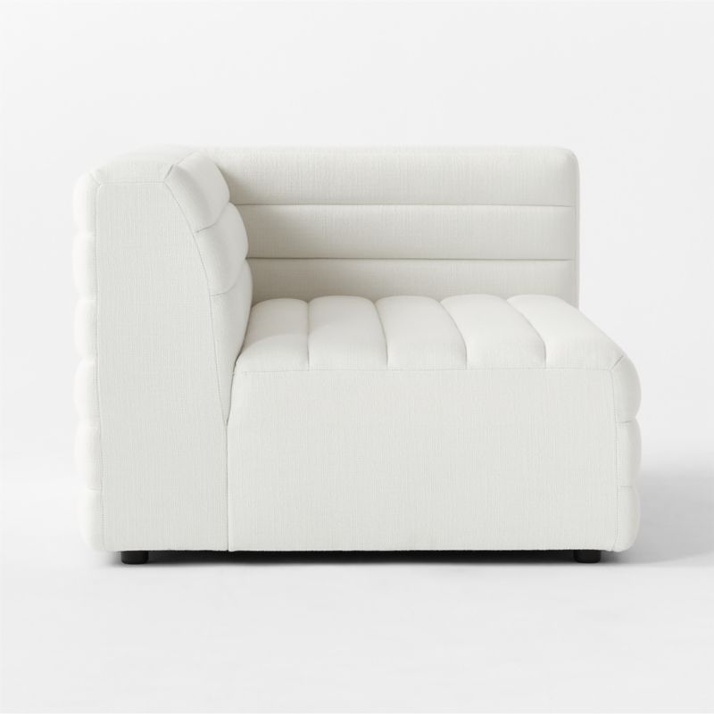 Strato Channeled Ivory Performance Fabric Right-Arm Sofa - image 4 of 7