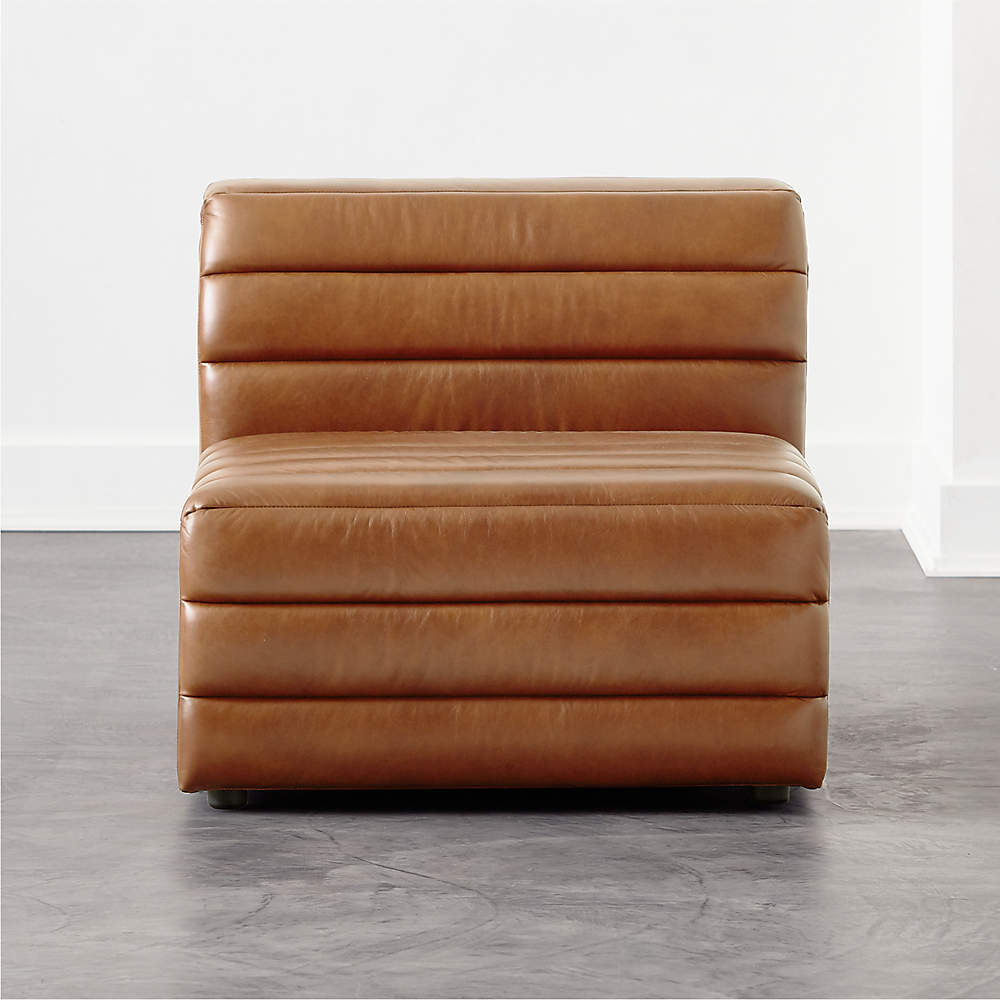 Cb2 leather deals chair