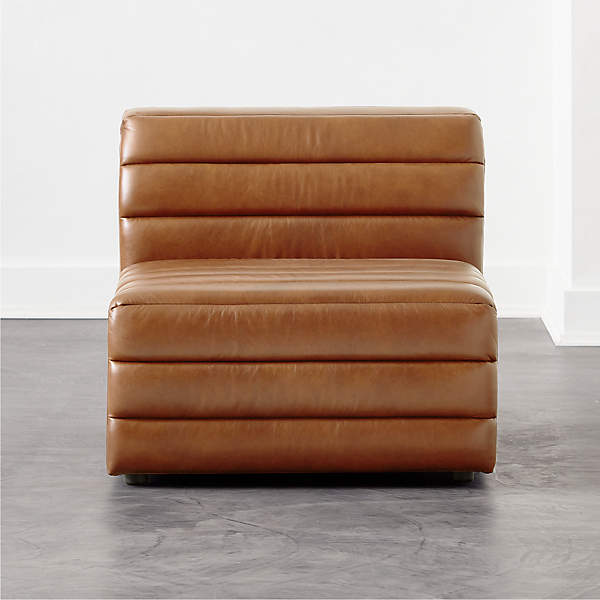 Cb2 leather deals chaise