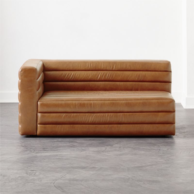 Strato Leather Left Arm Sofa Bello Black - image 1 of 7