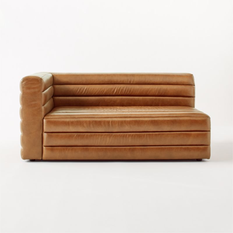 Strato Leather Left Arm Sofa Bello Black - image 2 of 7