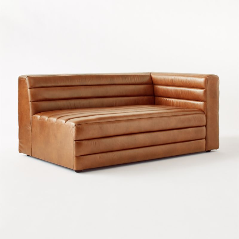 Strato Leather Right Arm Sofa Bello Black - image 3 of 7