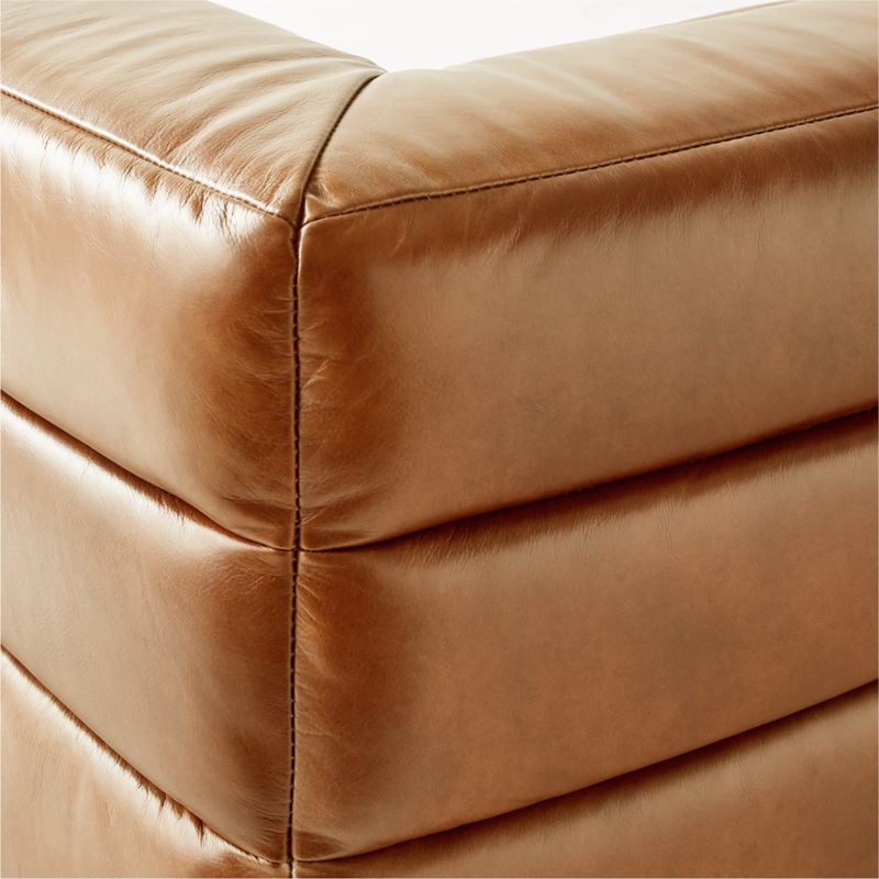 Strato Leather Right Arm Sofa Bello Black - image 6 of 7