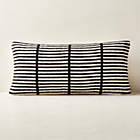 Talita Mink Brown Wool and Silk Lumbar Pillow with Down-Alternative Insert 23"x11"