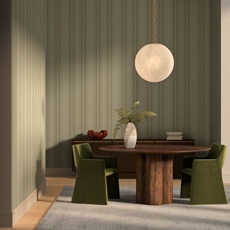 Striatta Green Wallpaper - image 1 of 3