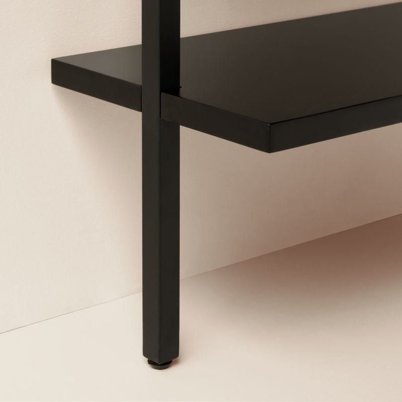 Stairway 72.5" Black Metal Wall Mount Bookcase - image 4 of 9