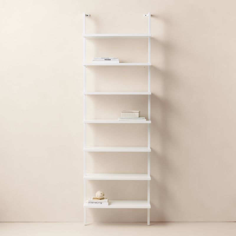 Stairway 96" White Metal Wall Mount Bookcase - image 2 of 9
