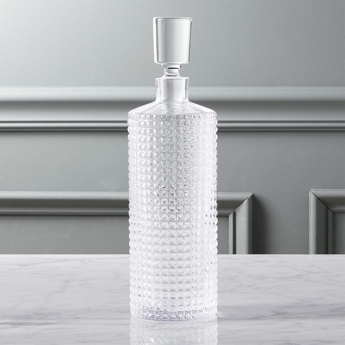 Stud Glass Liquor Decanter + Reviews | CB2