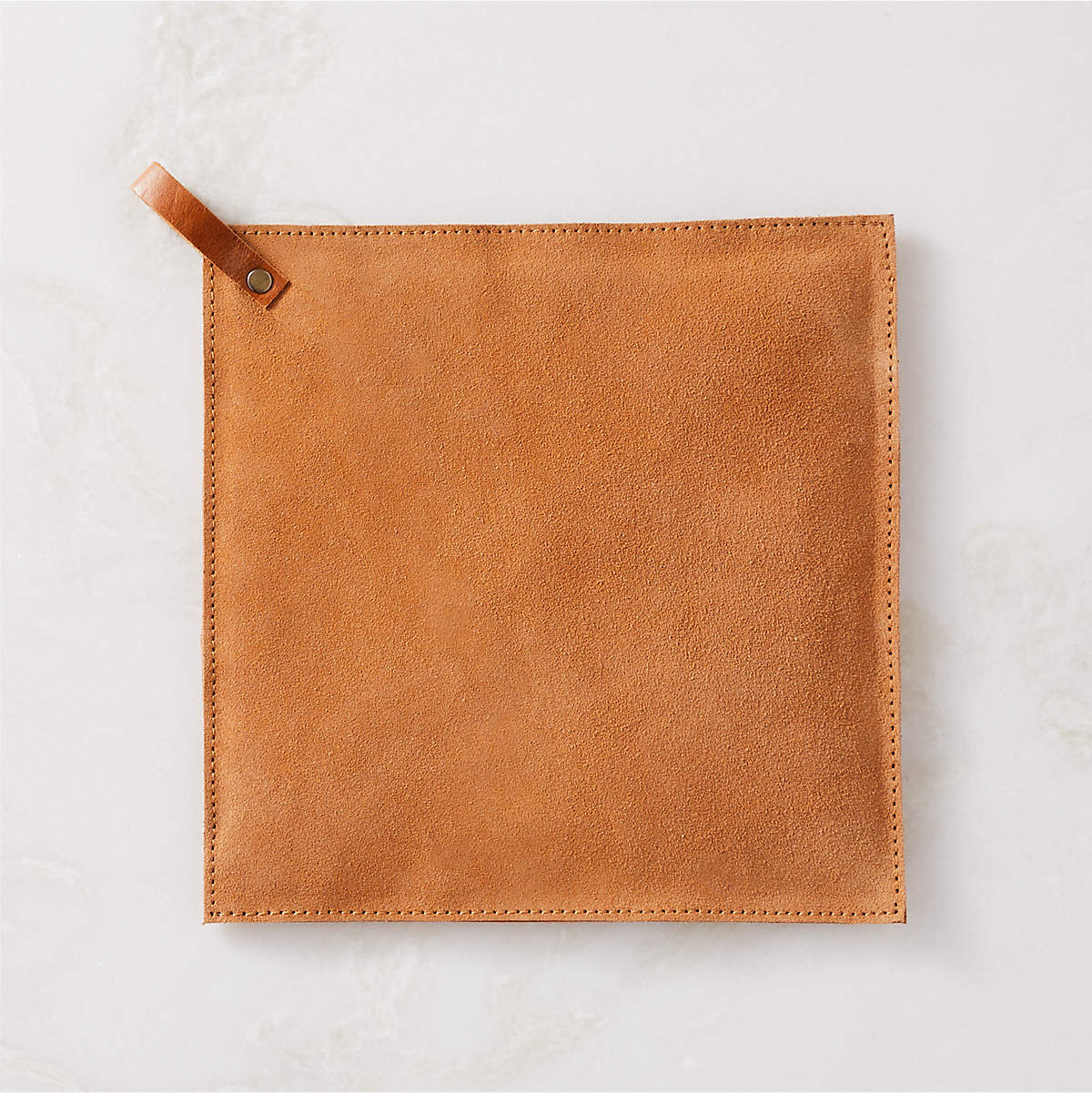 Brown Suede Pot Holder | CB2