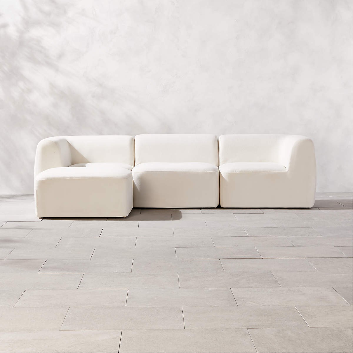 Suelo Slipcover 4Piece Modern Outdoor Sectional Sofa CB2 Canada