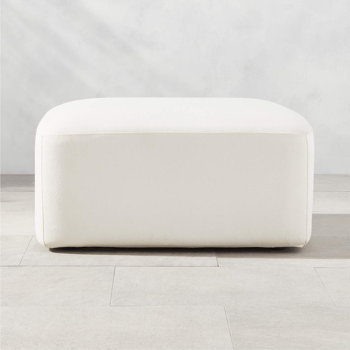 Suelo Slipcover Outdoor Patio Ottoman CB2 Canada