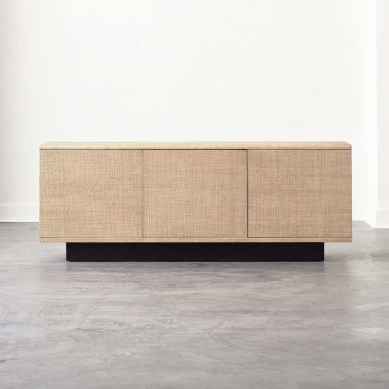 Suffolk 75" Grasscloth Media Console - image 0 of 11