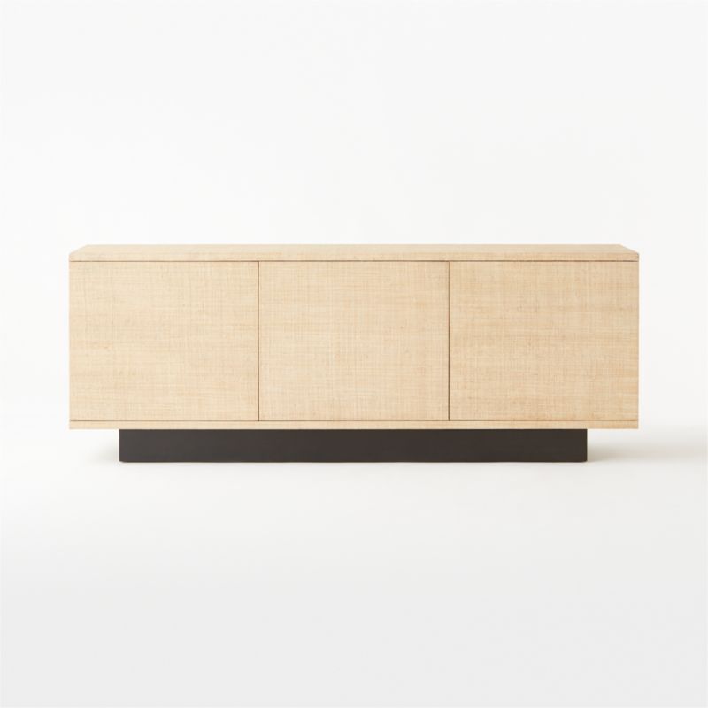 Suffolk 75" Grasscloth Media Console + Reviews | CB2
