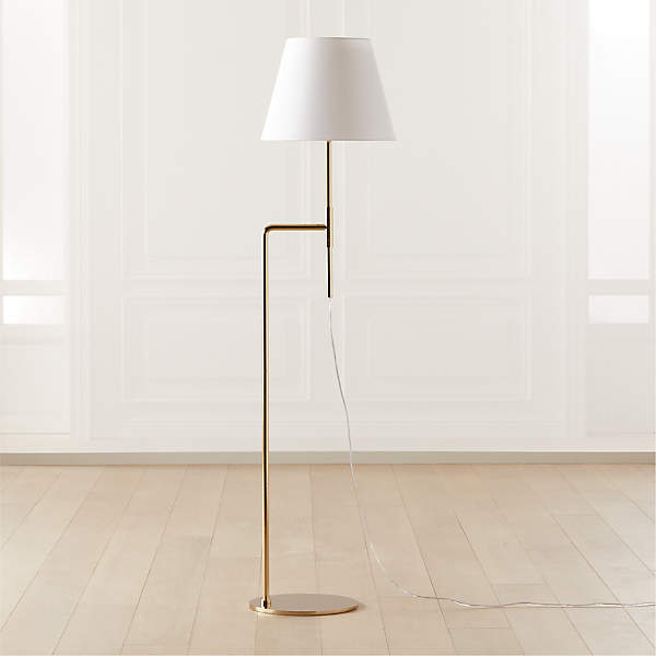 Suki Polished Brass Floor Lamp Cb2, Polished Brass Floor Lamp