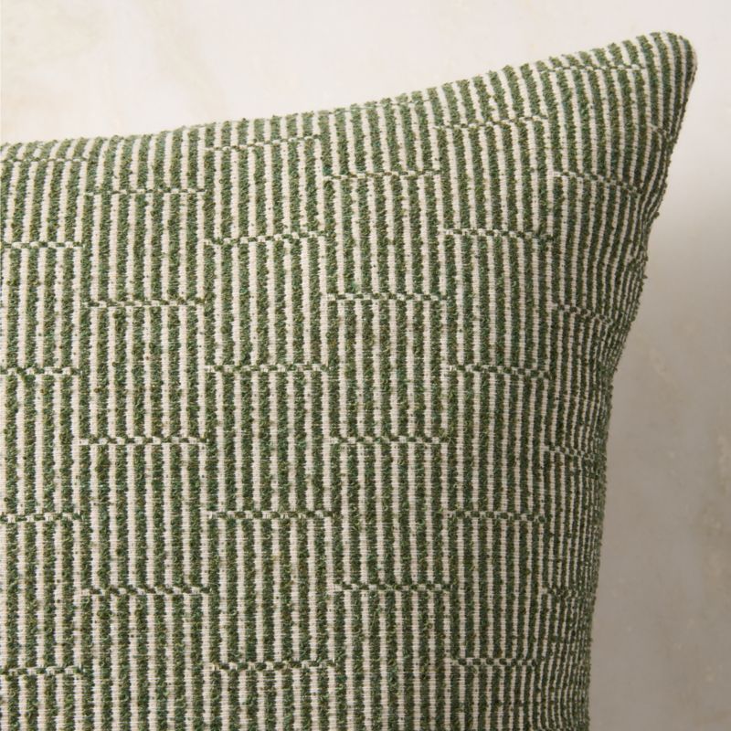 Sunbrella® Bolden Green Outdoor Lumbar Throw Pillow 24"x12" - image 1 of 3