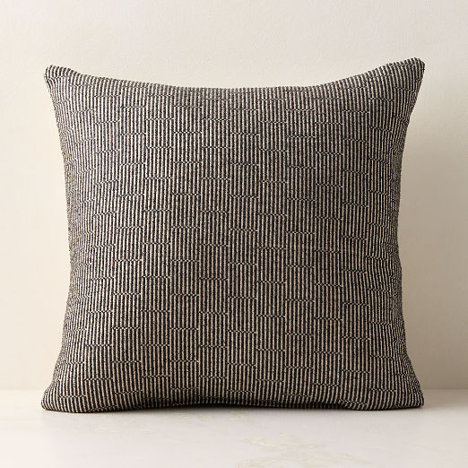 Sunbrella® Bolden Black and White Outdoor Throw Pillow 20"x20"