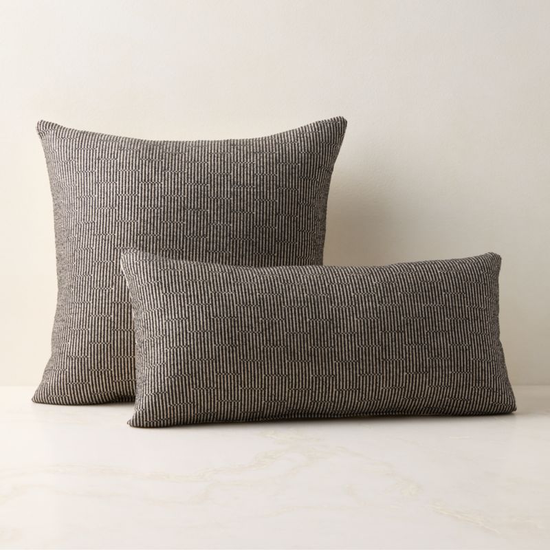 Sunbrella® Bolden Black and White Outdoor Throw Pillow 20"x20" - image 2 of 3