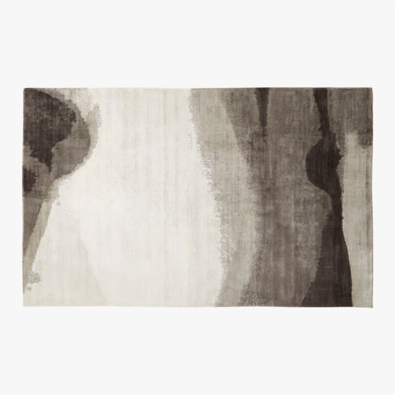 Sundown Grey and White Modern Ombre Area Rug 5'x8' + Reviews CB2