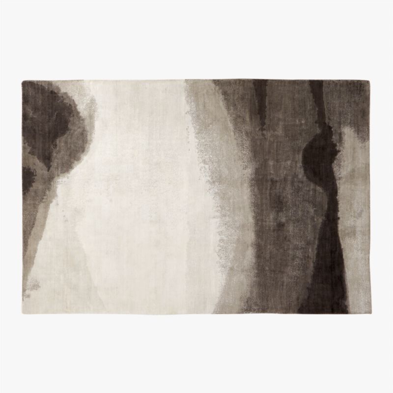 Sundown Handloomed Charcoal and Ivory Viscose Area Rug 6'x9' - image 0 of 4