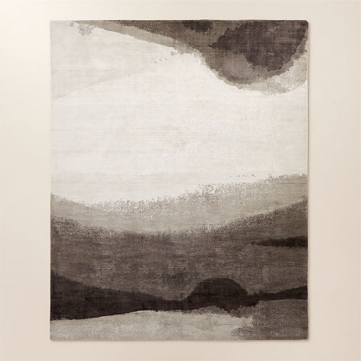 Sundown Handloomed Charcoal and Ivory Area Rug