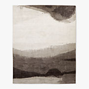 Copley Hand-Knotted Black with Warm White New Zealand Wool Area Rug 9'x12'