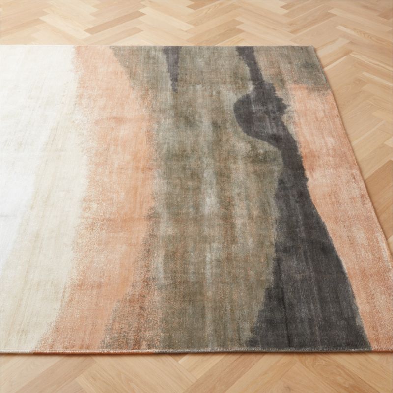 Sundown Handloomed Copper and Ivory Viscose Area Rug 5'x8' - image 2 of 7