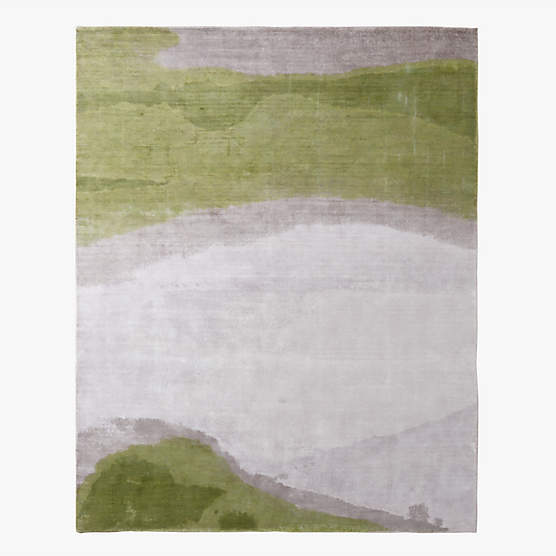 Sundown Handloomed Lavender with Smoked Green TENCEL™ Lyocell Area Rug 8'x10'