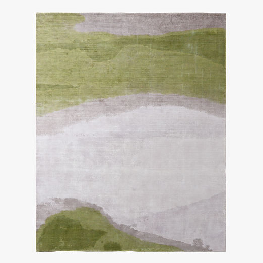Sundown Handloomed Lavender with Smoked Green TENCEL™ Lyocell Area Rug