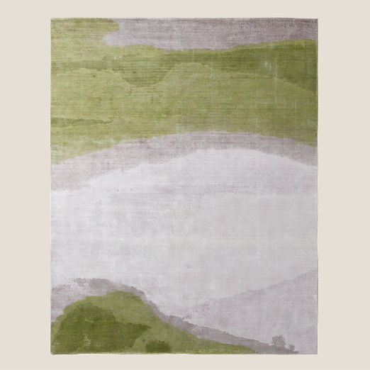 Sundown Handloomed Lavender with Smoked Green TENCEL™ Lyocell Area Rug 9'x12'