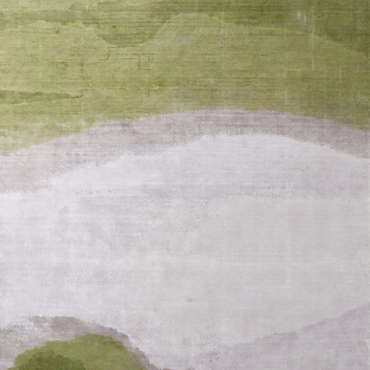 Sundown Handloomed Lavender with Smoked Green TENCEL™ Lyocell Rug Swatch 12"x12"