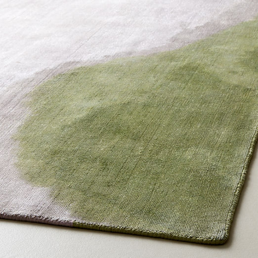 Sundown Handloomed Lavender with Smoked Green TENCEL™ Lyocell Area Rug 9'x12'