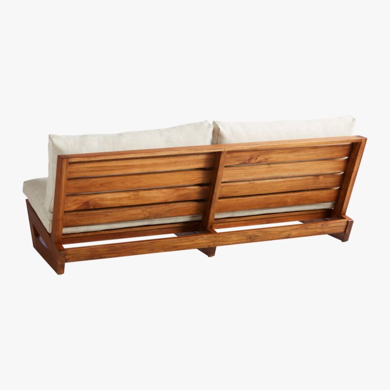 Sunset 74" Teak Outdoor Loveseat - image 10 of 16